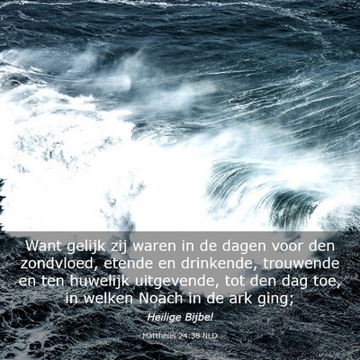 Picture 03 - Mattheüs 24:38 NLD - Want gelijk zij waren in de dagen voor den - Bible Verse Picture