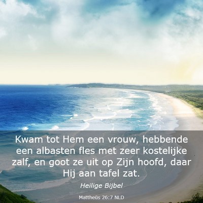 Picture 03 - Mattheüs 26:7 NLD - Kwam tot Hem een vrouw, hebbende een albasten - Bible Verse Picture