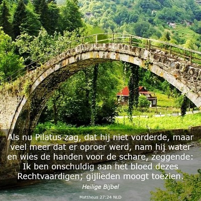 Picture 03 - Mattheüs 27:24 NLD - Als nu Pilatus zag, dat hij niet vorderde, maar - Bible Verse Picture
