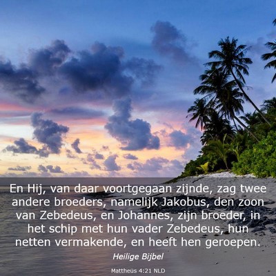 Picture 03 - Mattheüs 4:21 NLD - En Hij, van daar voortgegaan zijnde, zag twee - Bible Verse Picture