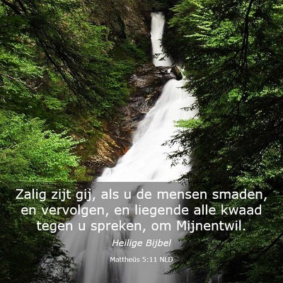 Picture 03 - Mattheüs 5:11 NLD - Zalig zijt gij, als u de mensen smaden, en - Bible Verse Picture