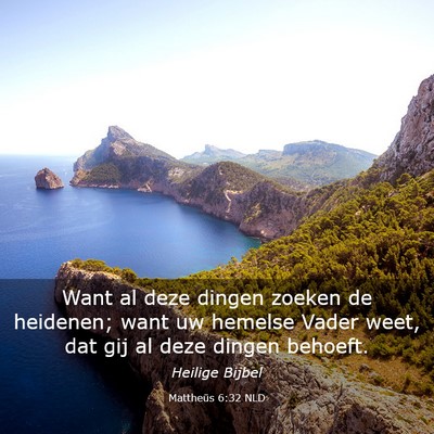 Picture 03 - Mattheüs 6:32 NLD - Want al deze dingen zoeken de heidenen; want uw - Bible Verse Picture
