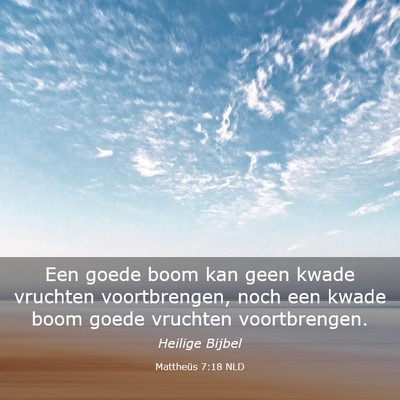 Picture 03 - Mattheüs 7:18 NLD - Een goede boom kan geen kwade vruchten - Bible Verse Picture