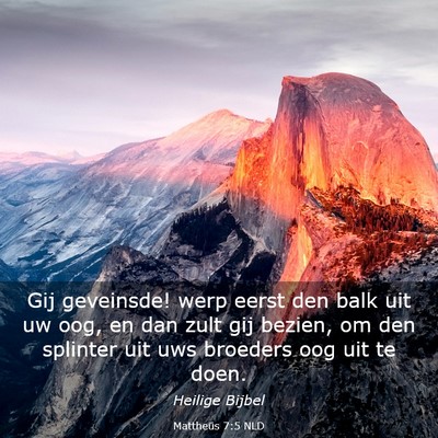 Picture 03 - Mattheüs 7:5 NLD - Gij geveinsde! werp eerst den balk uit uw oog, en - Bible Verse Picture
