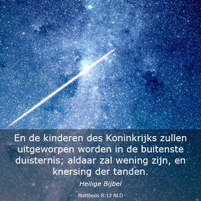 Picture 03 - Mattheüs 8:12 NLD - En de kinderen des Koninkrijks zullen uitgeworpen - Bible Verse Picture