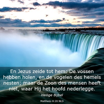 Picture 03 - Mattheüs 8:20 NLD - En Jezus zeide tot hem: De vossen hebben holen, - Bible Verse Picture