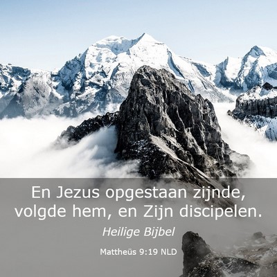 Picture 03 - Mattheüs 9:19 NLD - En Jezus opgestaan zijnde, volgde hem, en Zijn - Bible Verse Picture