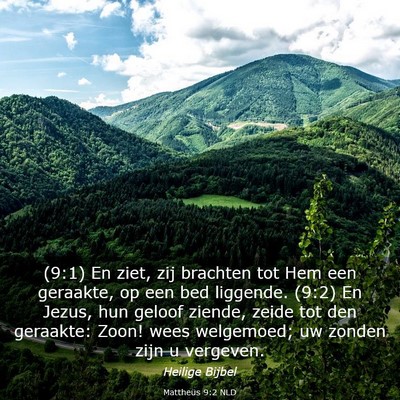 Picture 03 - Mattheüs 9:2 NLD - (9:1) En ziet, zij brachten tot Hem een geraakte, - Bible Verse Picture