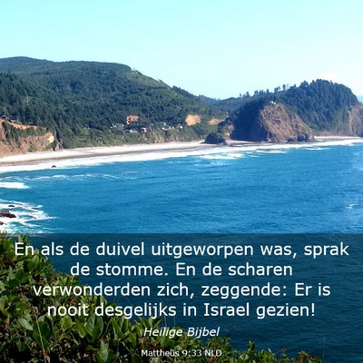 Picture 03 - Mattheüs 9:33 NLD - En als de duivel uitgeworpen was, sprak de - Bible Verse Picture