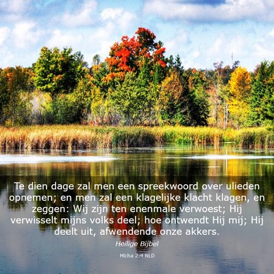 Picture 03 - Micha 2:4 NLD - Te dien dage zal men een spreekwoord over ulieden - Bible Verse Picture