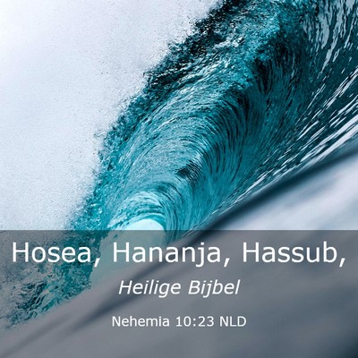 Picture 03 - Nehemia 10:23 NLD - Hosea, Hananja, - Bible Verse Picture