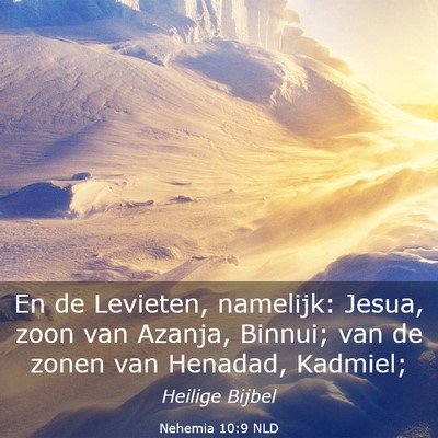 Picture 03 - Nehemia 10:9 NLD - En de Levieten, namelijk: Jesua, zoon van Azanja, - Bible Verse Picture