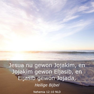 Picture 03 - Nehemia 12:10 NLD - Jesua nu gewon Jojakim, en Jojakim gewon Eljasib, - Bible Verse Picture