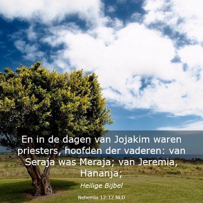 Picture 03 - Nehemia 12:12 NLD - En in de dagen van Jojakim waren priesters, - Bible Verse Picture