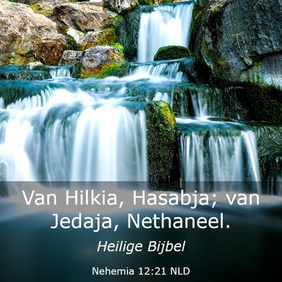 Picture 03 - Nehemia 12:21 NLD - Van Hilkia, Hasabja; van Jedaja, - Bible Verse Picture