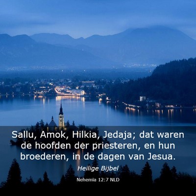 Picture 03 - Nehemia 12:7 NLD - Sallu, Amok, Hilkia, Jedaja; dat waren de hoofden - Bible Verse Picture