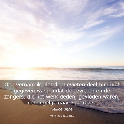 Picture 03 - Nehemia 13:10 NLD - Ook vernam ik, dat der Levieten deel hun niet - Bible Verse Picture