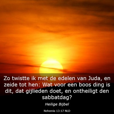 Picture 03 - Nehemia 13:17 NLD - Zo twistte ik met de edelen van Juda, en zeide - Bible Verse Picture