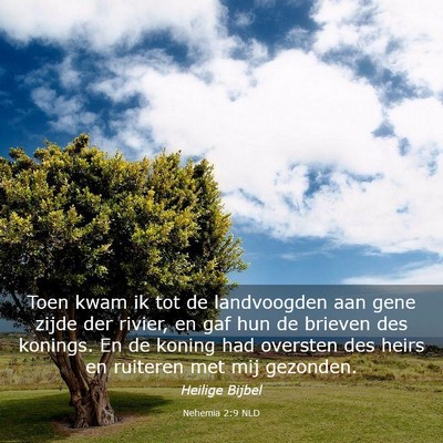 Picture 03 - Nehemia 2:9 NLD - Toen kwam ik tot de landvoogden aan gene zijde - Bible Verse Picture
