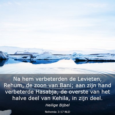 Picture 03 - Nehemia 3:17 NLD - Na hem verbeterden de Levieten, Rehum, de zoon - Bible Verse Picture