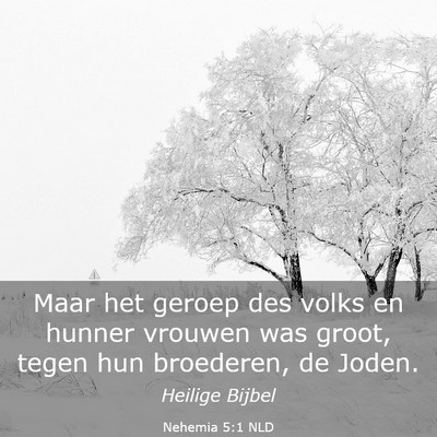 Picture 03 - Nehemia 5:1 NLD - Maar het geroep des volks en hunner vrouwen was - Bible Verse Picture