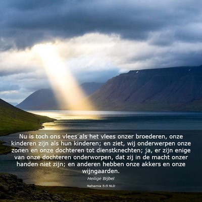 Picture 03 - Nehemia 5:5 NLD - Nu is toch ons vlees als het vlees onzer - Bible Verse Picture