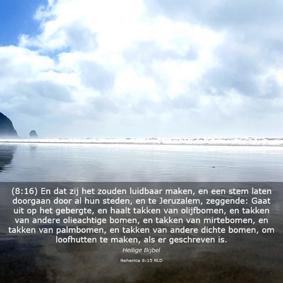 Picture 03 - Nehemia 8:15 NLD - (8:16) En dat zij het zouden luidbaar maken, en - Bible Verse Picture