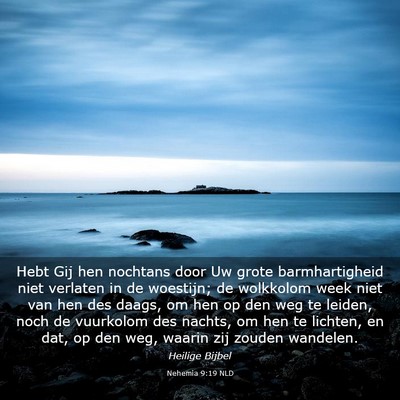 Picture 03 - Nehemia 9:19 NLD - Hebt Gij hen nochtans door Uw grote - Bible Verse Picture