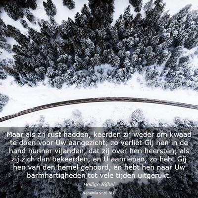 Picture 03 - Nehemia 9:28 NLD - Maar als zij rust hadden, keerden zij weder om - Bible Verse Picture