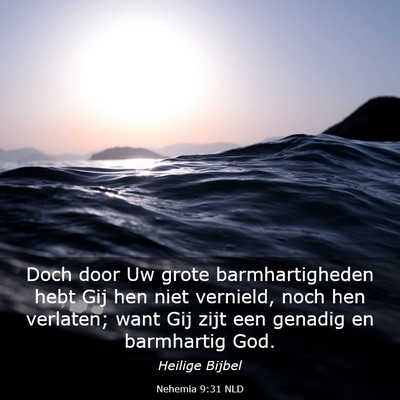 Picture 03 - Nehemia 9:31 NLD - Doch door Uw grote barmhartigheden hebt Gij hen - Bible Verse Picture