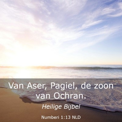 Picture 03 - Numberi 1:13 NLD - Van Aser, Pagiel, de zoon van - Bible Verse Picture