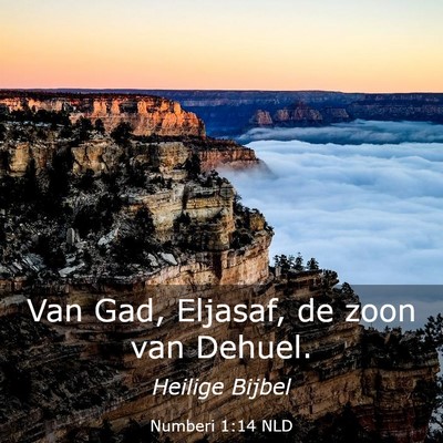 Picture 03 - Numberi 1:14 NLD - Van Gad, Eljasaf, de zoon van - Bible Verse Picture
