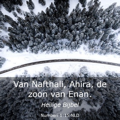 Picture 03 - Numberi 1:15 NLD - Van Nafthali, Ahira, de zoon van - Bible Verse Picture