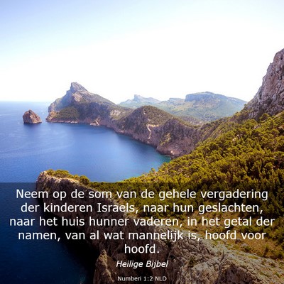 Picture 03 - Numberi 1:2 NLD - Neem op de som van de gehele vergadering der - Bible Verse Picture