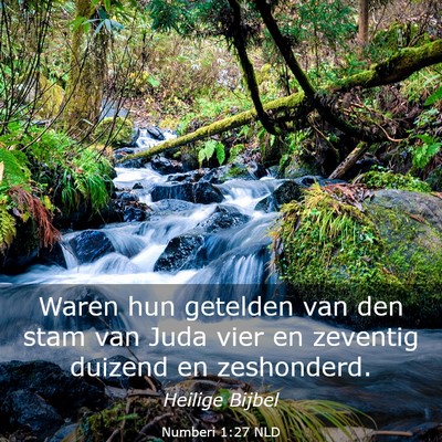 Picture 03 - Numberi 1:27 NLD - Waren hun getelden van den stam van Juda vier en - Bible Verse Picture