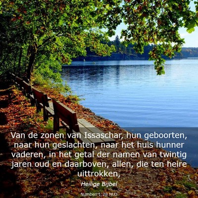 Picture 03 - Numberi 1:28 NLD - Van de zonen van Issaschar, hun geboorten, naar - Bible Verse Picture