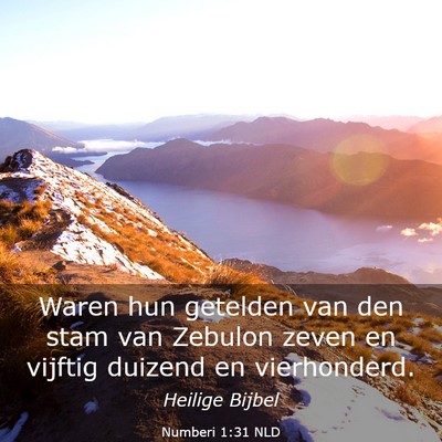 Picture 03 - Numberi 1:31 NLD - Waren hun getelden van den stam van Zebulon zeven - Bible Verse Picture