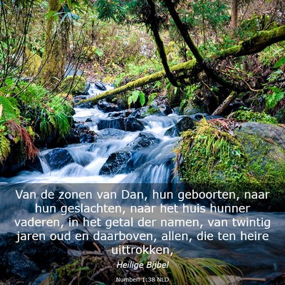 Picture 03 - Numberi 1:38 NLD - Van de zonen van Dan, hun geboorten, naar hun - Bible Verse Picture