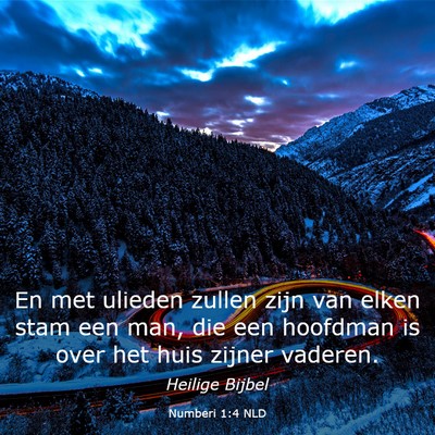 Picture 03 - Numberi 1:4 NLD - En met ulieden zullen zijn van elken stam een - Bible Verse Picture