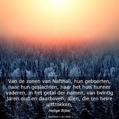 Picture 03 - Numberi 1:42 NLD - Van de zonen van Nafthali, hun geboorten, naar - Bible Verse Picture