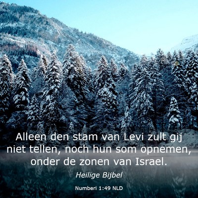 Picture 03 - Numberi 1:49 NLD - Alleen den stam van Levi zult gij niet tellen, - Bible Verse Picture