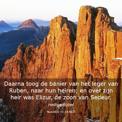 Picture 03 - Numberi 10:18 NLD - Daarna toog de banier van het leger van Ruben, - Bible Verse Picture
