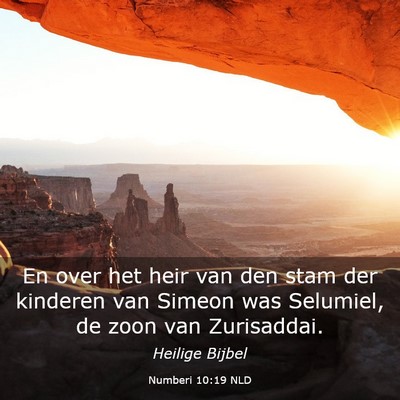 Picture 03 - Numberi 10:19 NLD - En over het heir van den stam der kinderen van - Bible Verse Picture