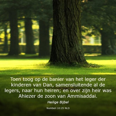 Picture 03 - Numberi 10:25 NLD - Toen toog op de banier van het leger der kinderen - Bible Verse Picture