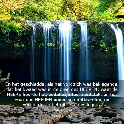 Picture 03 - Numberi 11:1 NLD - En het geschiedde, als het volk zich was - Bible Verse Picture