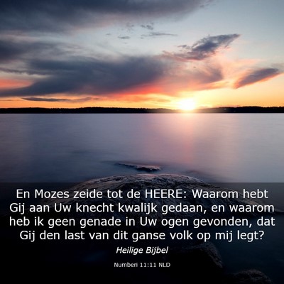 Picture 03 - Numberi 11:11 NLD - En Mozes zeide tot de HEERE: Waarom hebt Gij aan - Bible Verse Picture