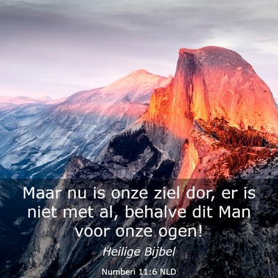 Picture 03 - Numberi 11:6 NLD - Maar nu is onze ziel dor, er is niet met al, - Bible Verse Picture