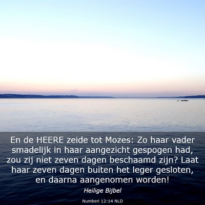 Picture 03 - Numberi 12:14 NLD - En de HEERE zeide tot Mozes: Zo haar vader - Bible Verse Picture
