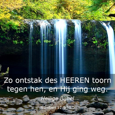 Picture 03 - Numberi 12:9 NLD - Zo ontstak des HEEREN toorn tegen hen, en Hij - Bible Verse Picture