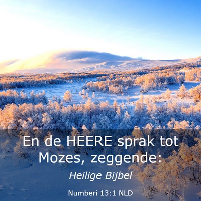 Picture 03 - Numberi 13:1 NLD - En de HEERE sprak tot Mozes, - Bible Verse Picture